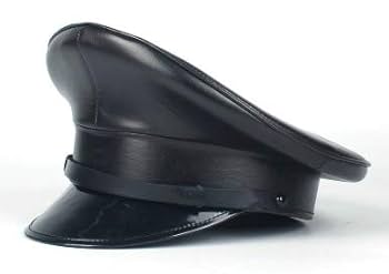 Amazon.co.jp: WW2 ナチスドイツ軍 SS レザー 制帽 レプリカ